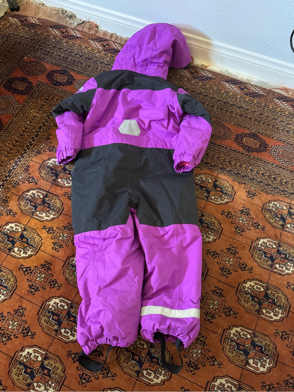 H&M Purple and Black Kids One-Piece Snowsuit - Picture 3 of 5
